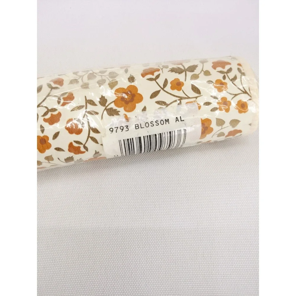 Vintage 80s 1983 Con-Tact‎ Shelf Liner Orange Blossom Floral 3yd x 18in